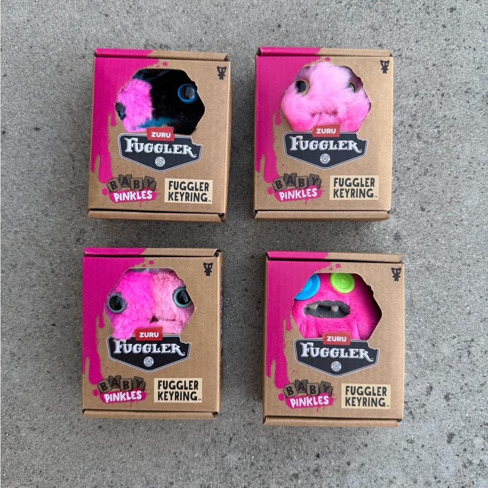 Zuru Fuggler Baby Pinkles Keyring Set of 4